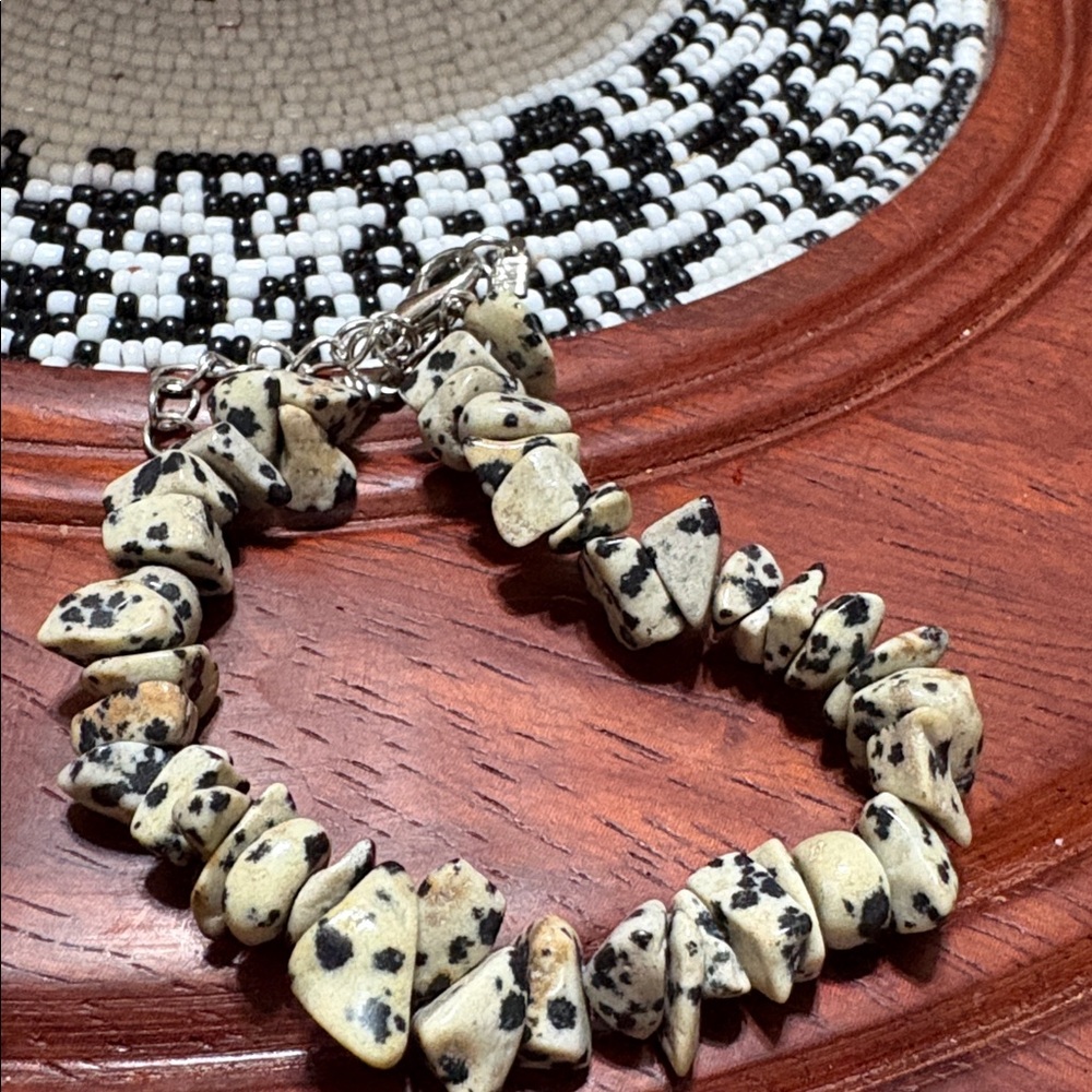 B109 Dalmatian Jasper Bracelet
